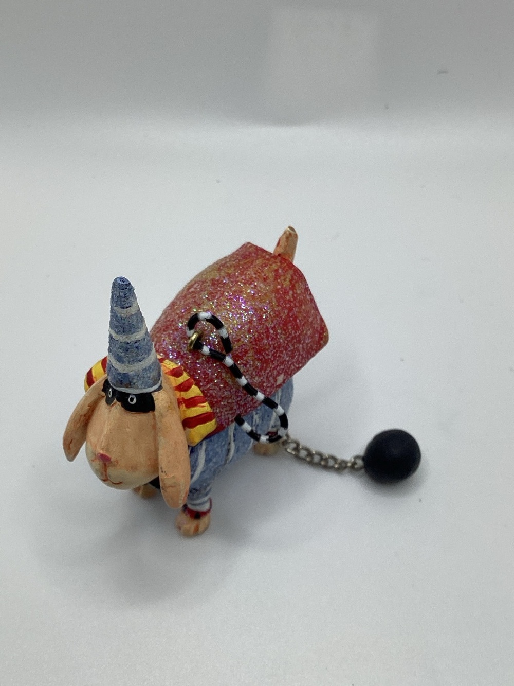 Dept 56 Krinkles Patience Brewster Bandit Dog Chain Halloween Ornament